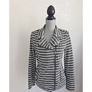 Market & Spruce Jacket, gray & White stripe